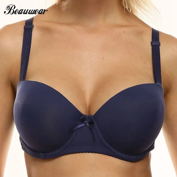 Women's Sexy Strapless Underwired Bra with Super Push-Up Effect